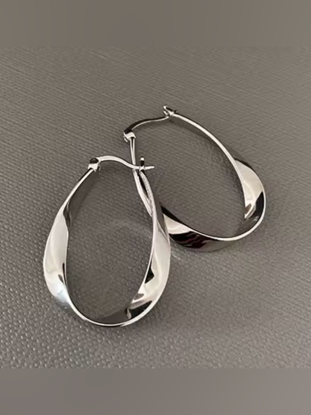Classic .925 Sterling  Silver Twisted Hoop Earrings